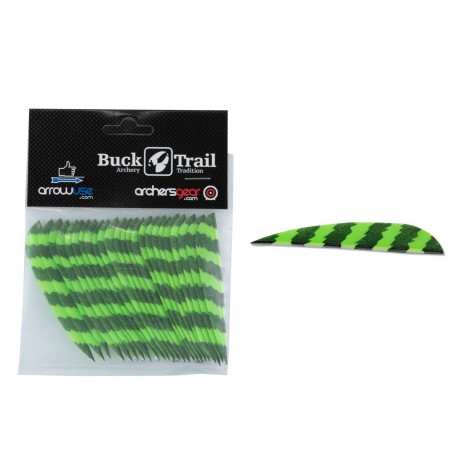 BUCK TRAIL PAQUET (x24) PLUMES PARA RAYÉES 3"